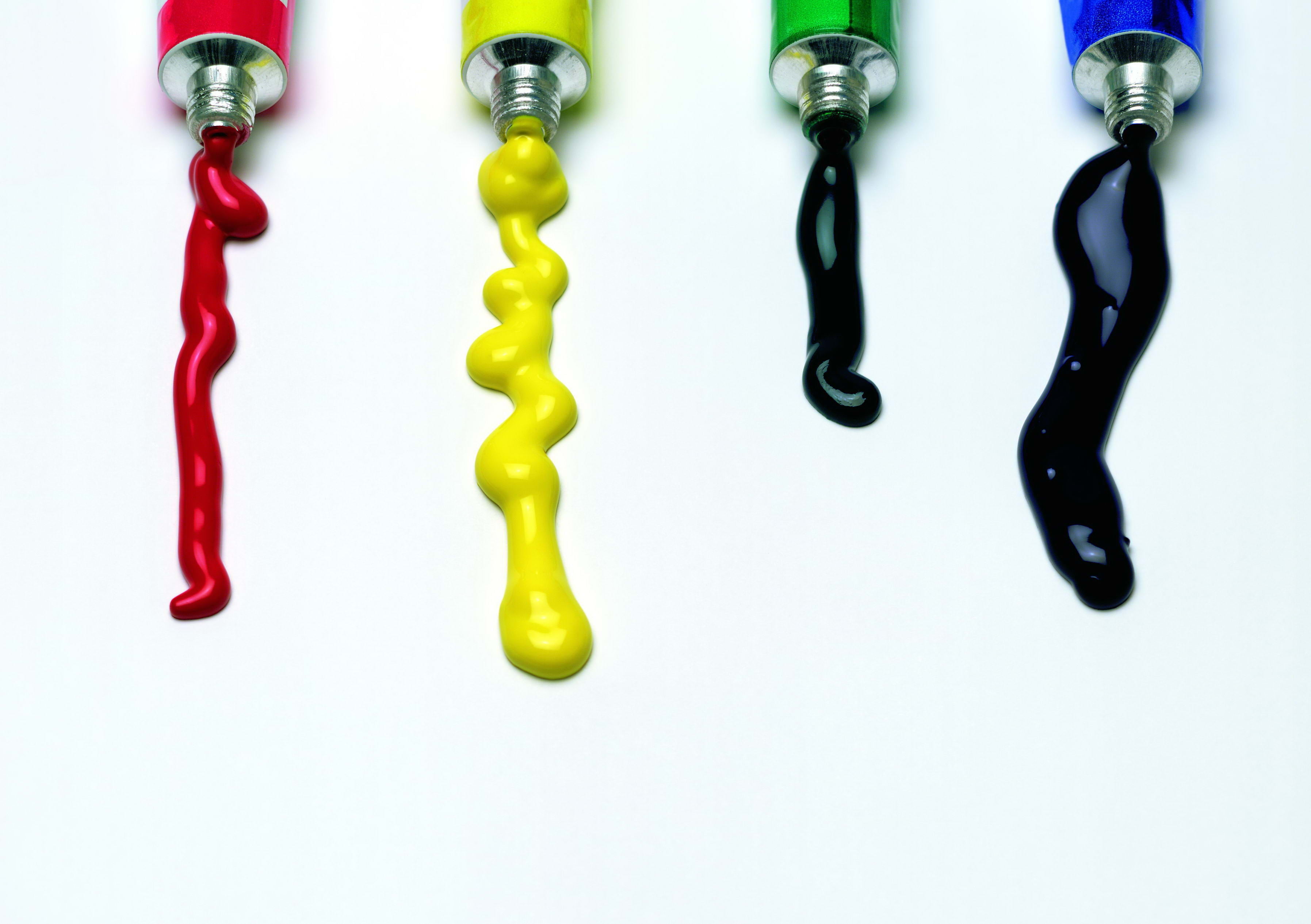 3590x2530 Paint, Tubes, white background HD wallpaper
