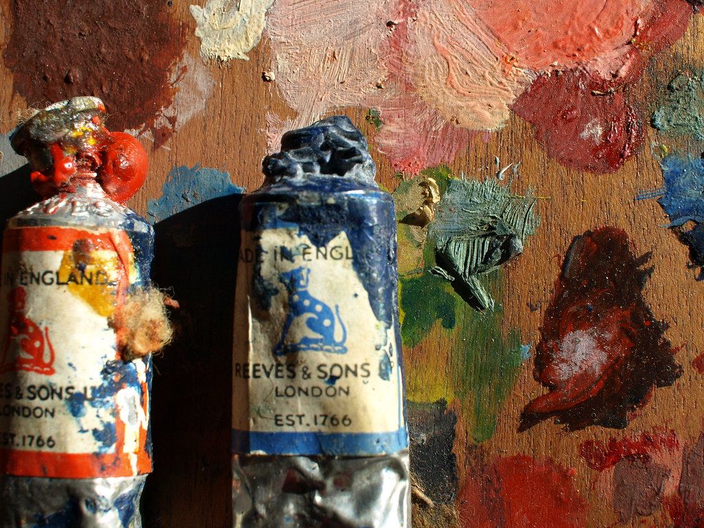 1024x768 Reeves and Son oil paint tubes. Does anyone know how to dat