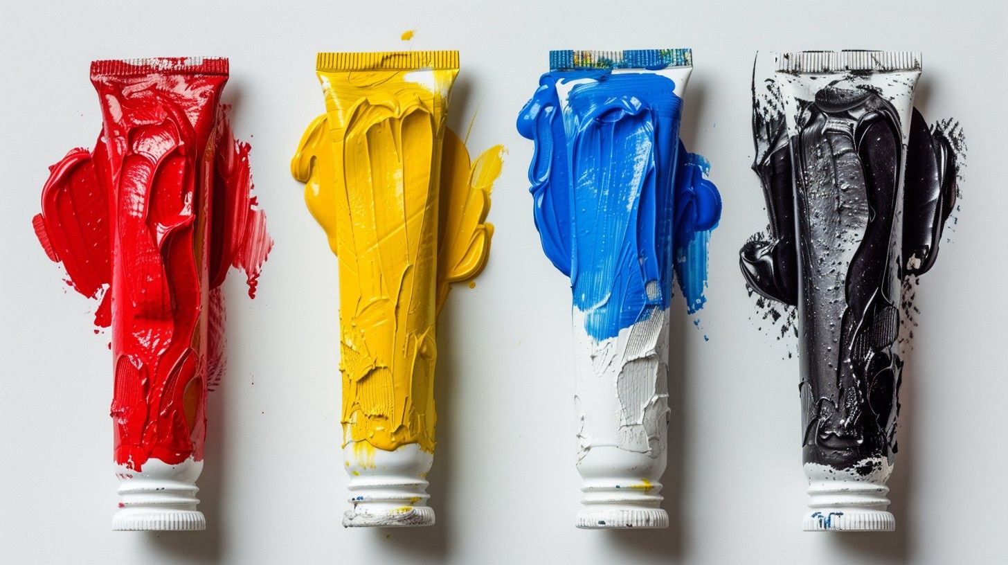 1456x816 Download Colorful Paint Tubes Image, Creativity, Paint