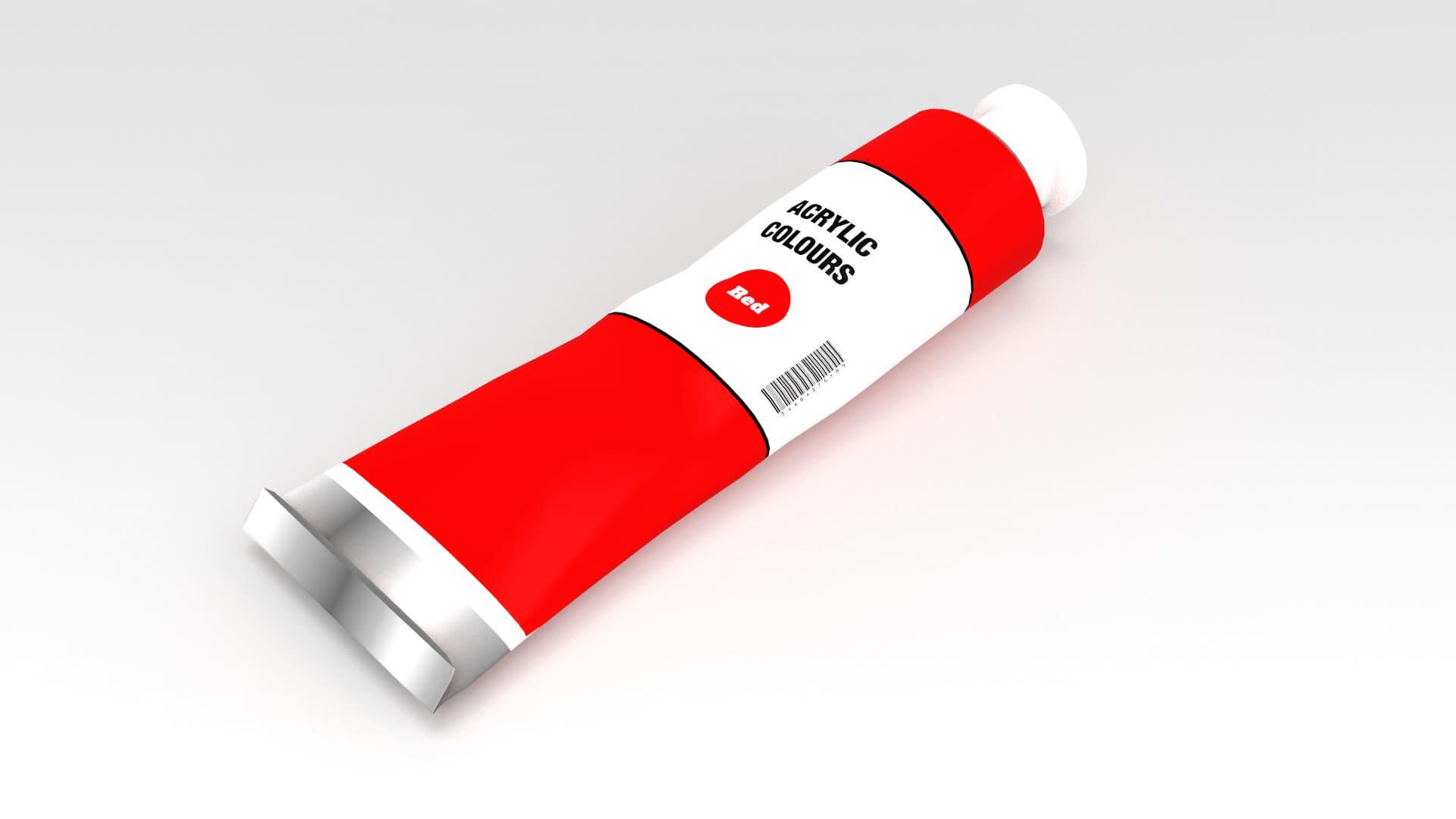1920x1080 Paint Tube 3D Model