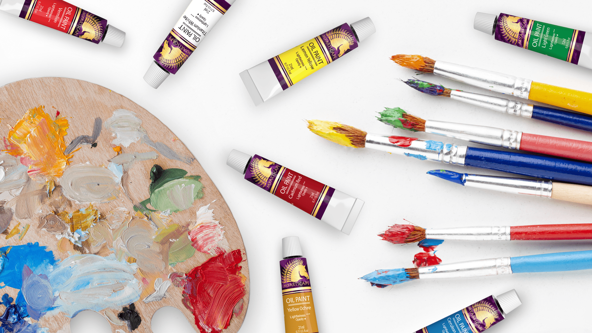 1946x1095 Oil Paint Tubes, 21ml