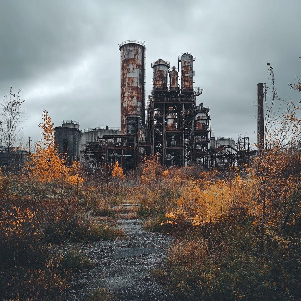 1024x1024 Download Abandoned industrial site Image, Industrial, Rust