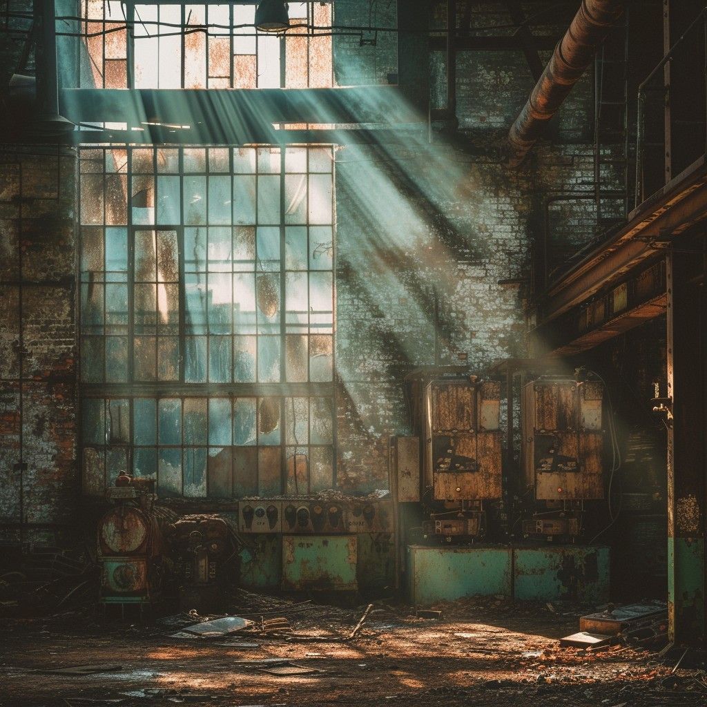 1024x1024 Download Industrial Warehouse Aesthetic Image Collection, Rusty, Warehouse
