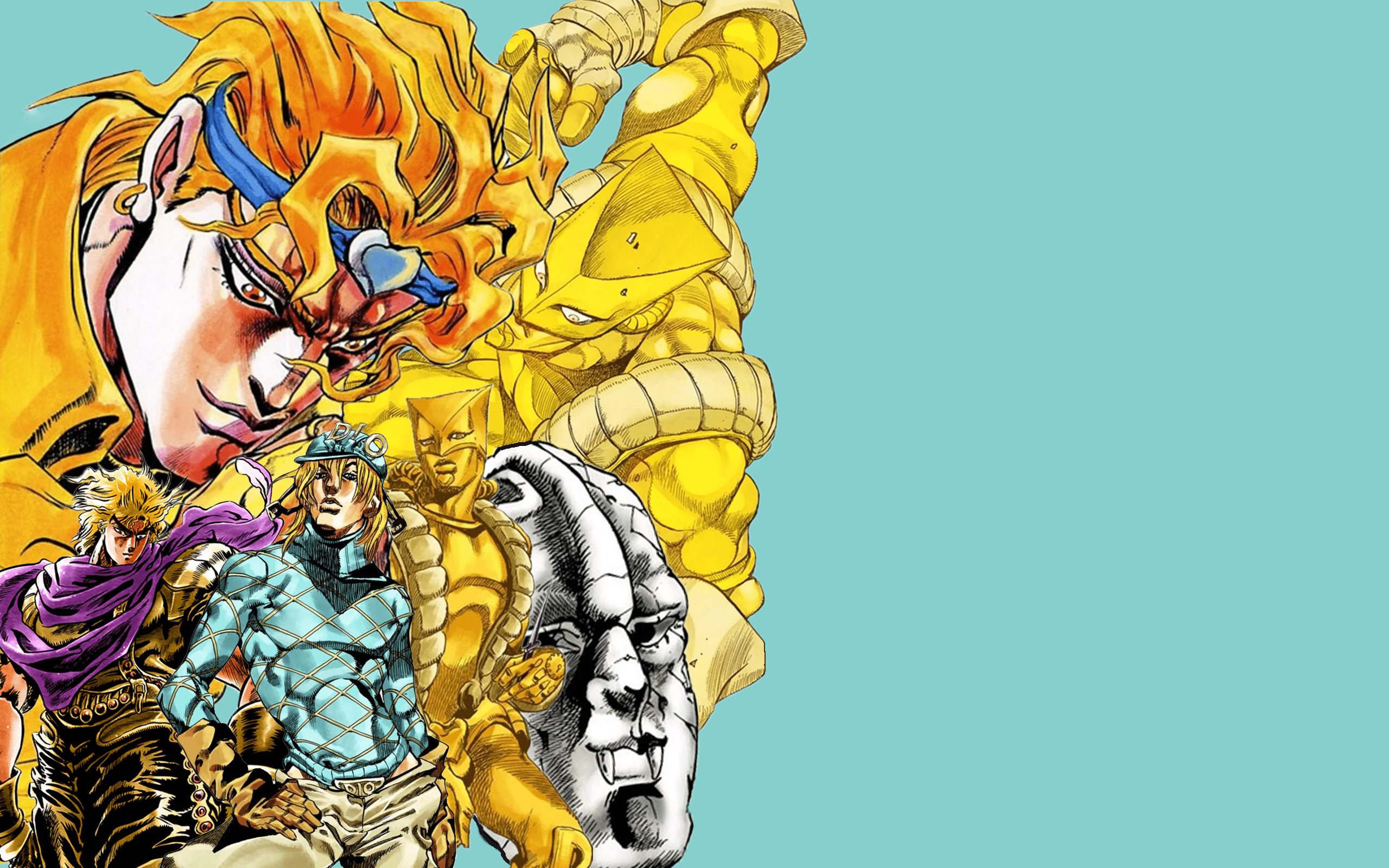 2560x1600 made wallpaper of dio in two colors and one of kakyoin (I think the dio one is my best work so far)