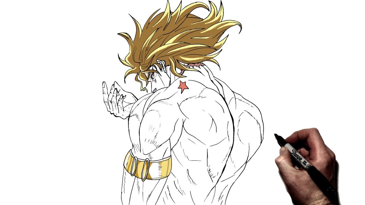 1280x720 How To Draw Dio (Back). Step By Step. JoJo's Bizarre Adventure