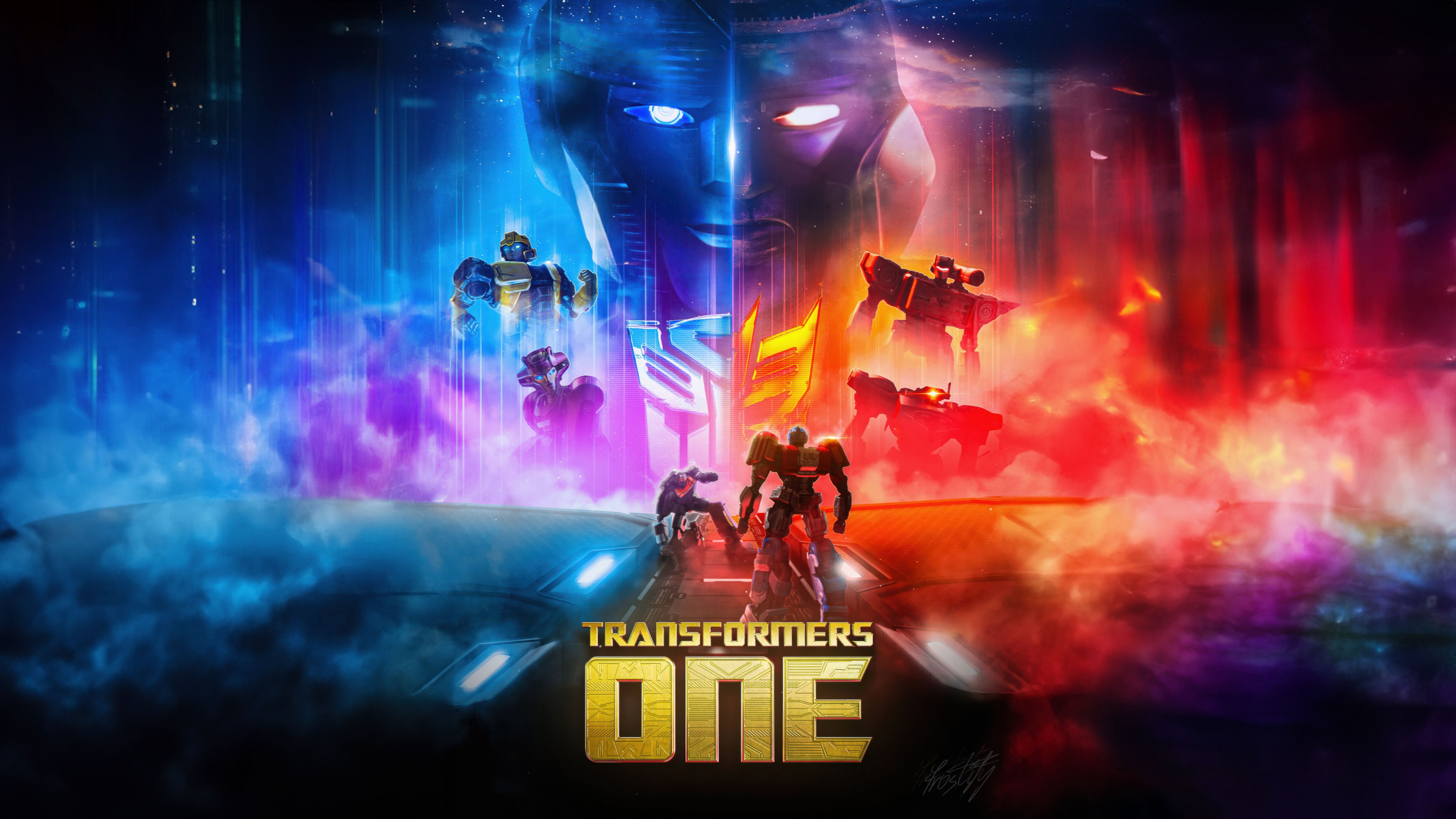 5120x2880 Transformers One Ultra HD: Neon Battlefieldx2880