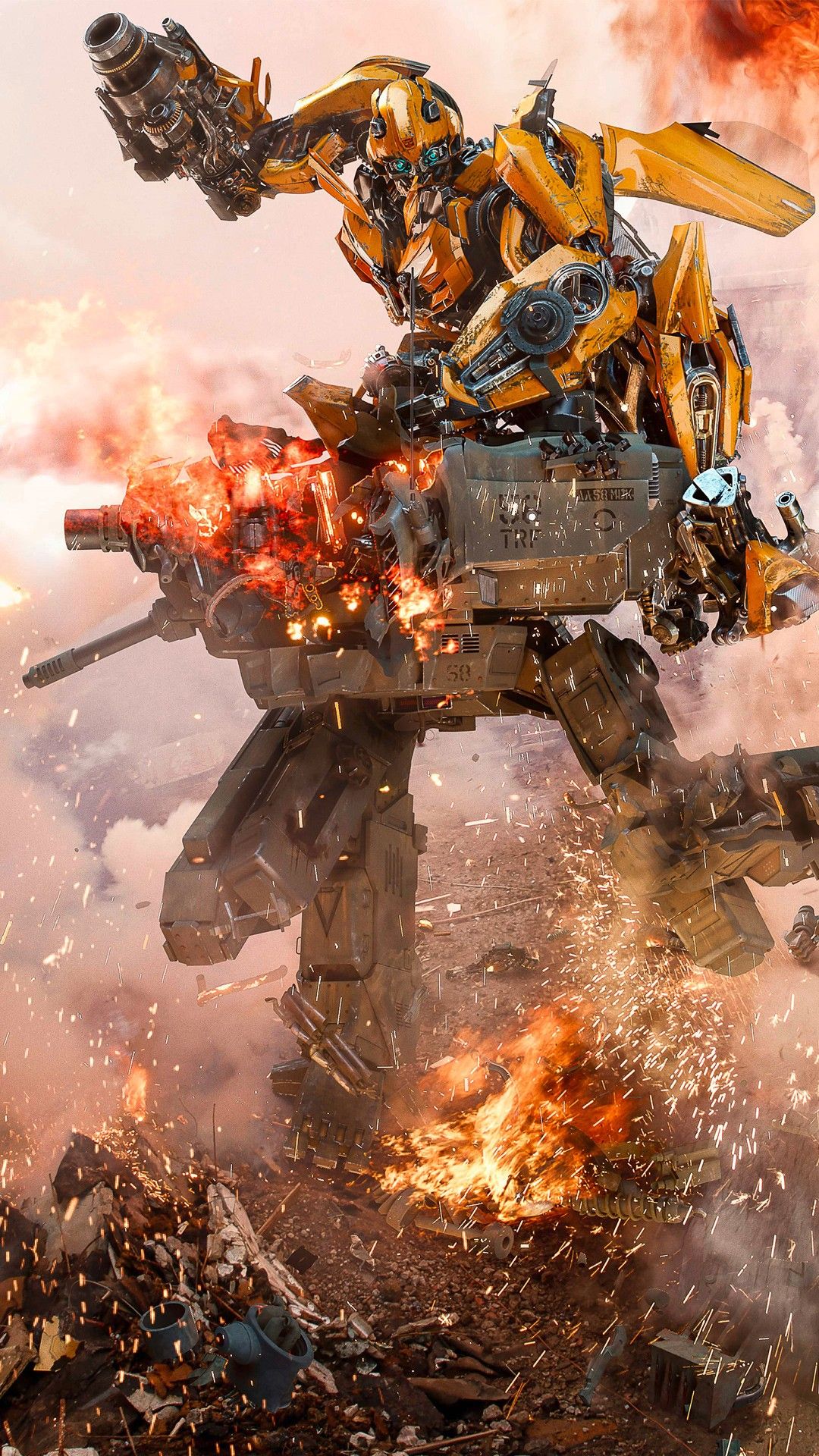 1080x1920 Bumblebee Transformers The Last Knight 5K Wallpaper