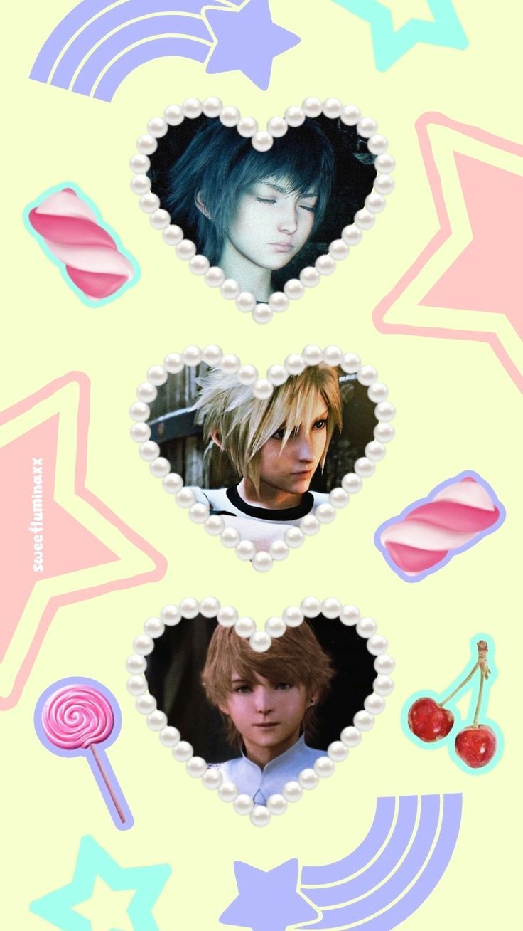 736x1308 cute final fantasy wallpaper #ffvii #ffviiremake #ffxv #ffxvi #finalfantasyxvnoctis #joshuarosfield #aestheticwallpaper #cuteness