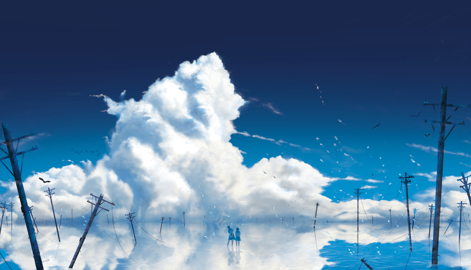 1920x1100 Serene Reflection Ultra HD Anime Wallpaper by 安芸x2343
