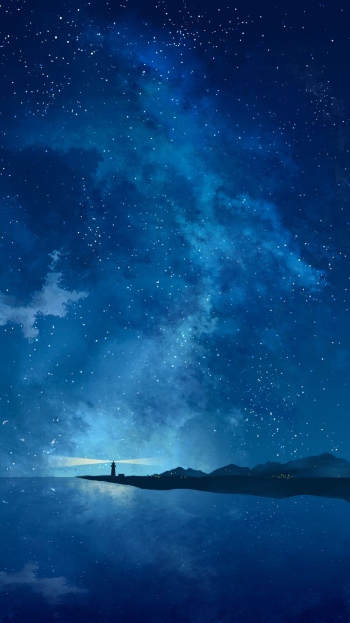 720x1280 Night Sky Anime iPhone Wallpaper