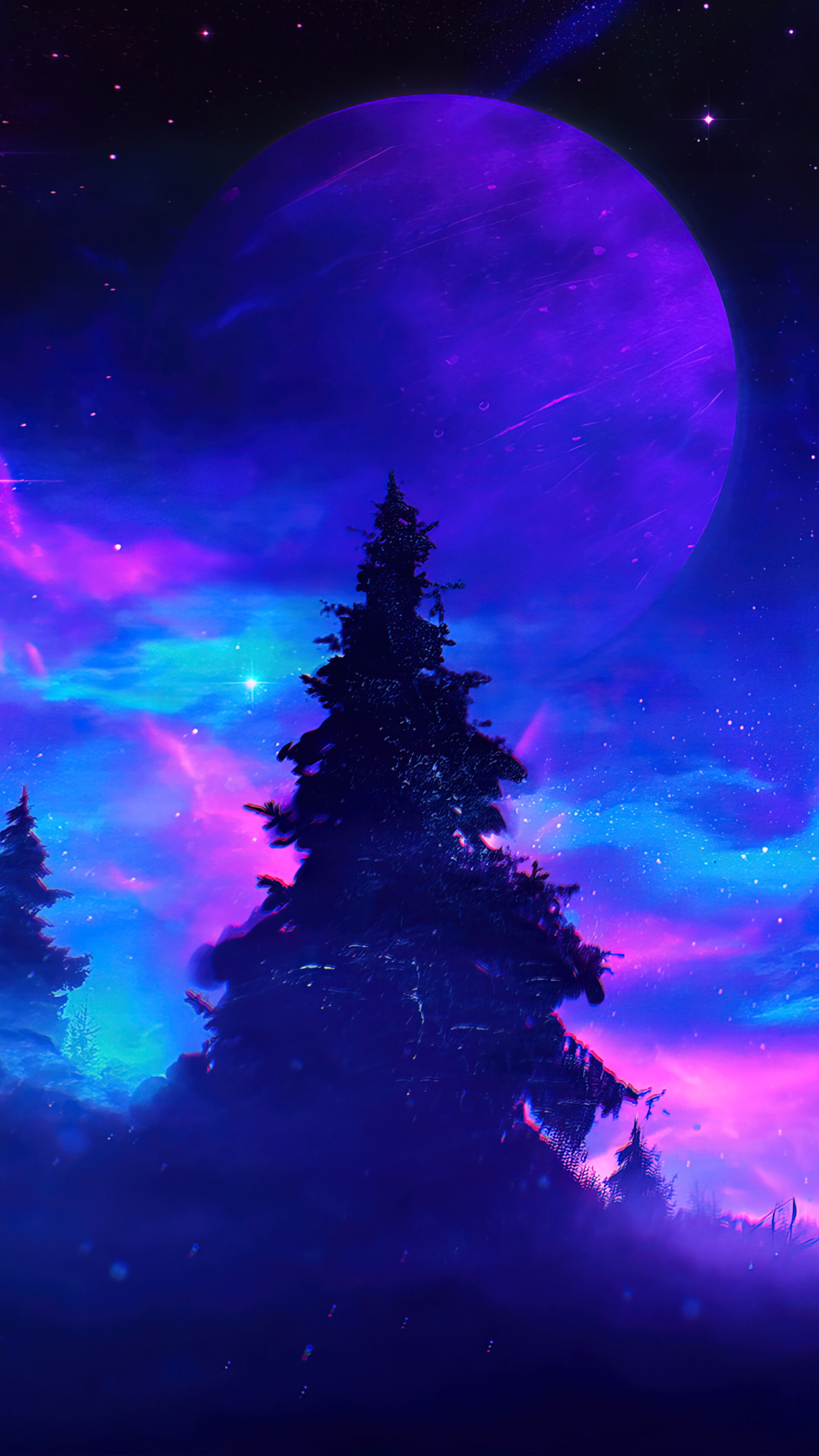 2160x3840 Beautiful Night Sky Anime iPhone Wallpaper