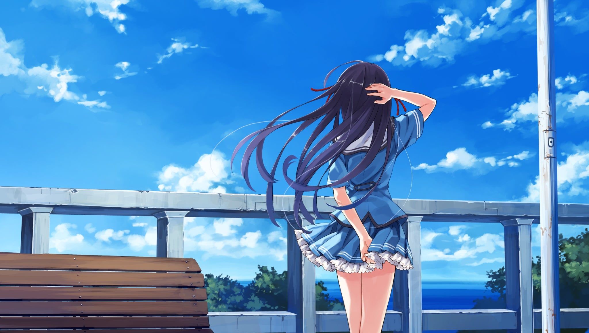 2048x1160 Anime Blue Sky wallpaper [1920×1080]
