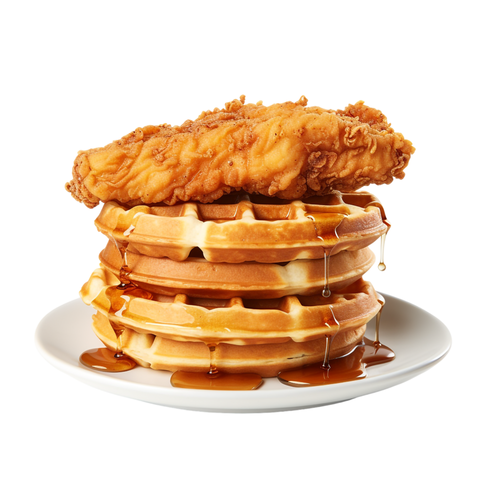 980x980 Chicken and Waffles against transparent background 44755934 PNG