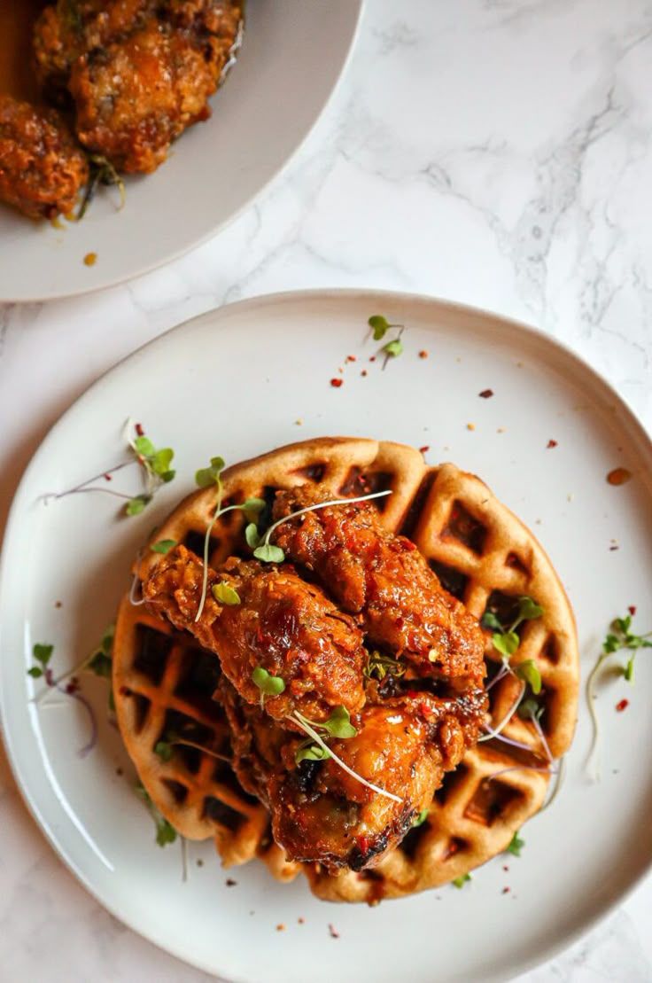 736x1109 The Delightful Combination of Chicken and Waffles in Paris. Waffles and fried chicken, Chicken and
