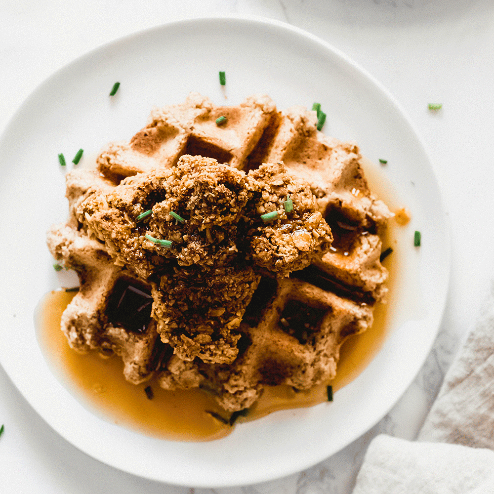 1000x1000 Vegan Chicken and Waffles
