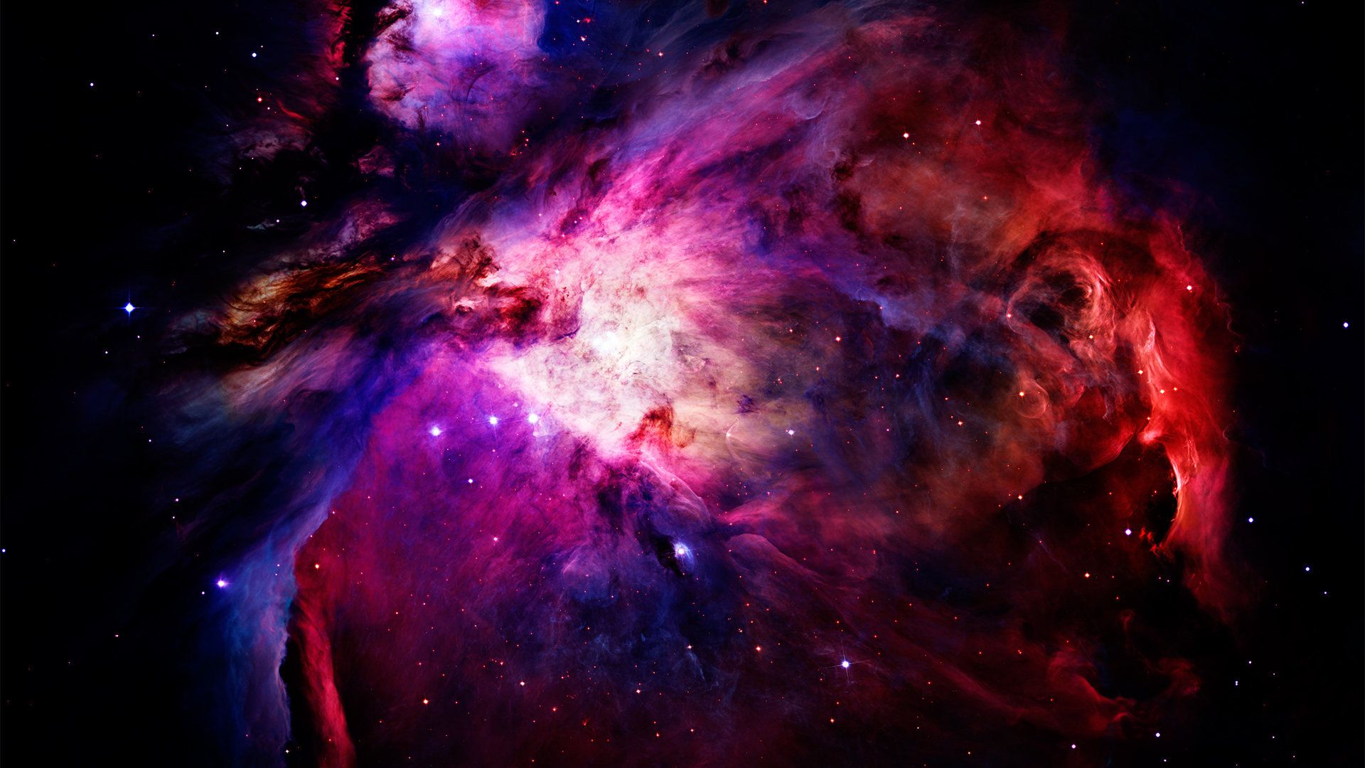 1920x1080 Space Orion Nebula Dark Purple Red Sky Stars Galaxy HD Galaxy Wallpaper