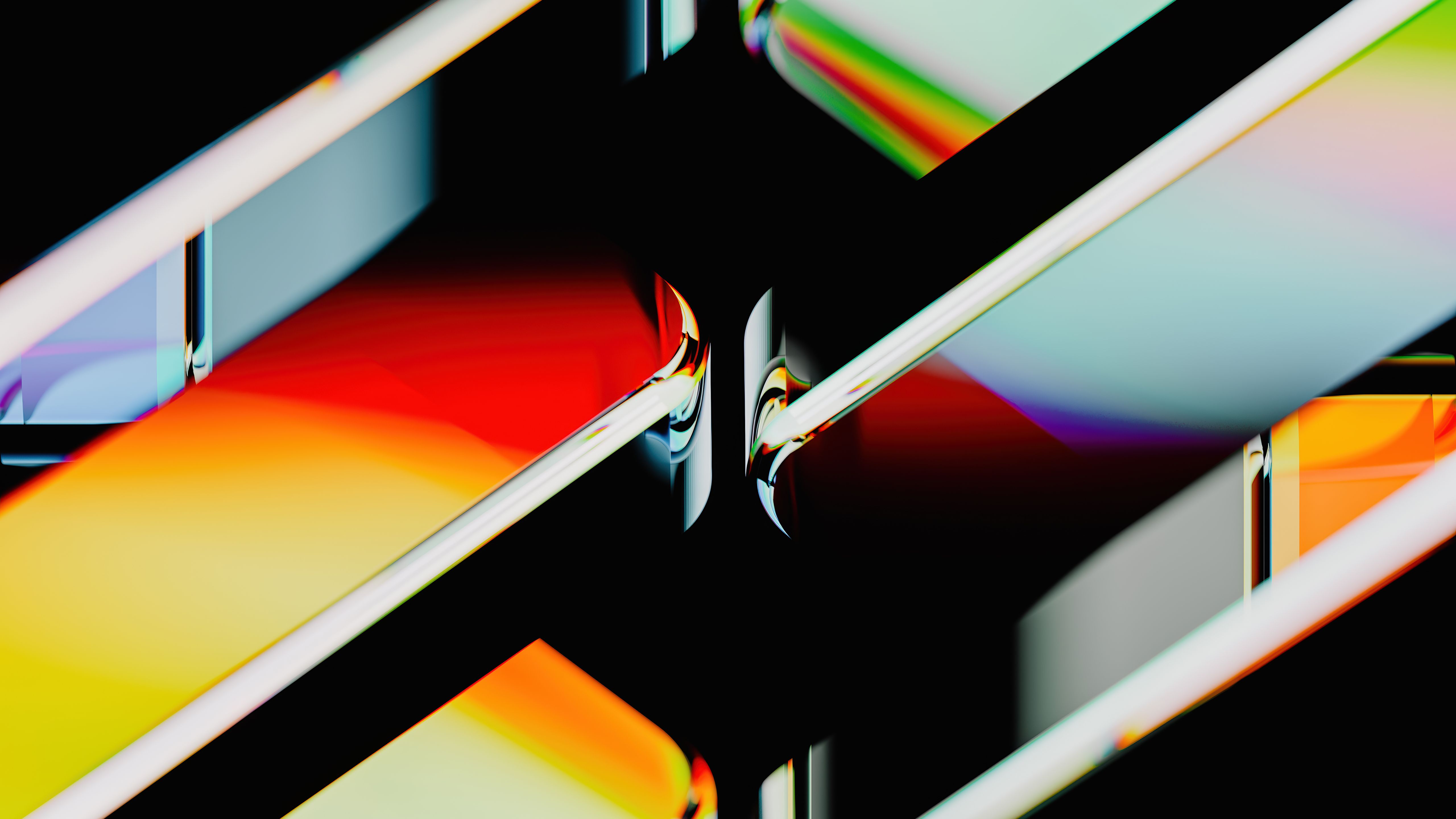 5120x2880 Glass Wallpaper 4K, Refraction, Black background, 5K
