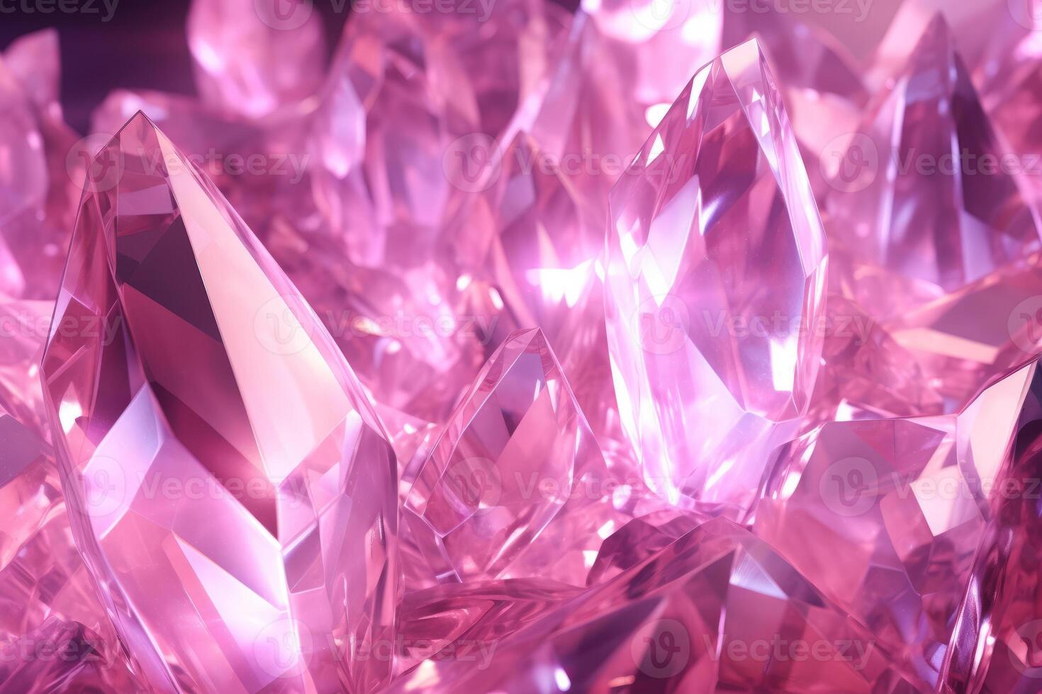 1470x980 Abstract background of pink shining crystals with refraction of light