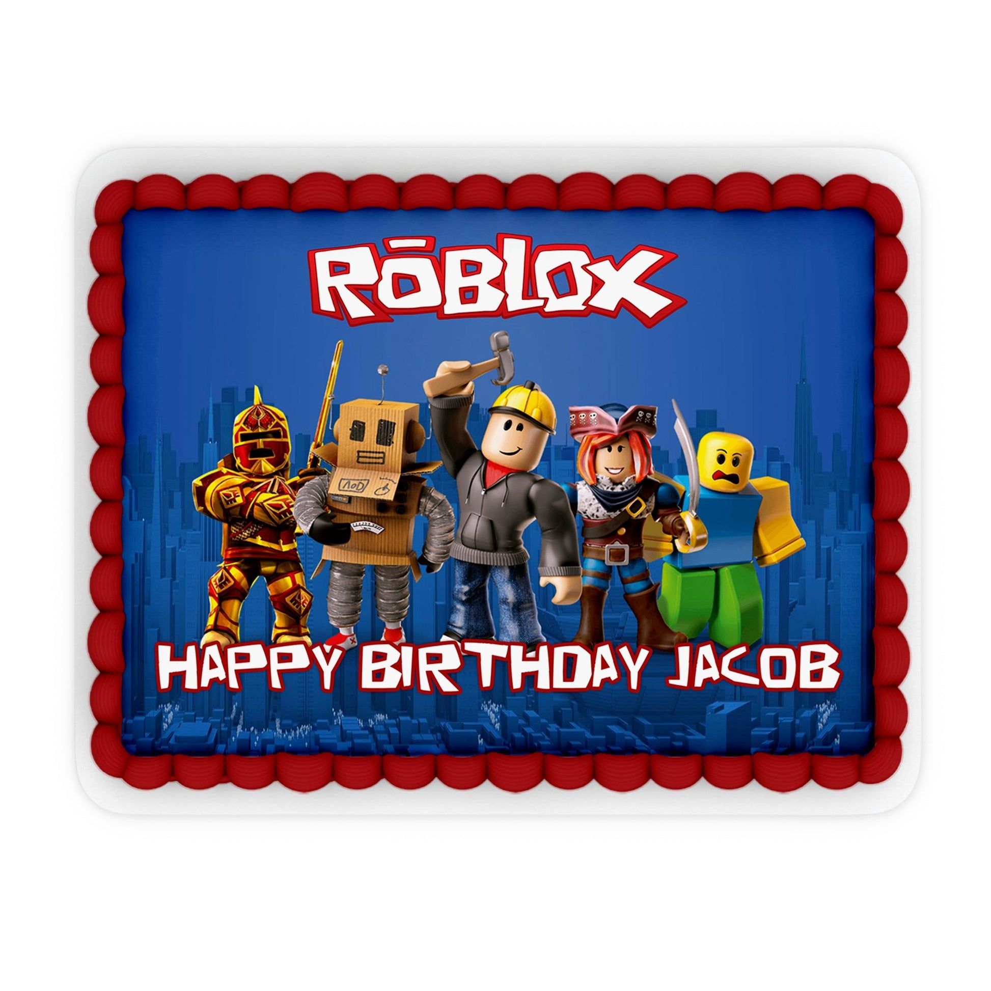 1946x1946 Rectangle Roblox Personalized Cake Image Your Party Memorable