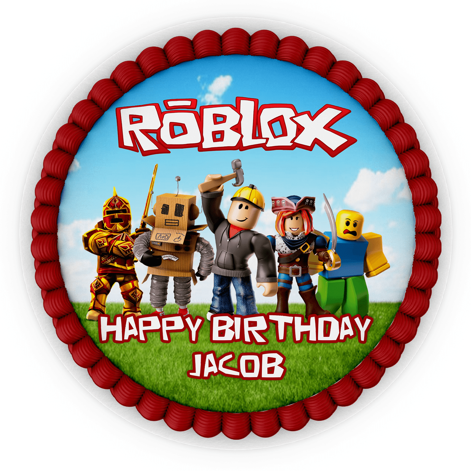 1500x1500 Round Roblox Personalized Cake Image Fun to Your Celebration