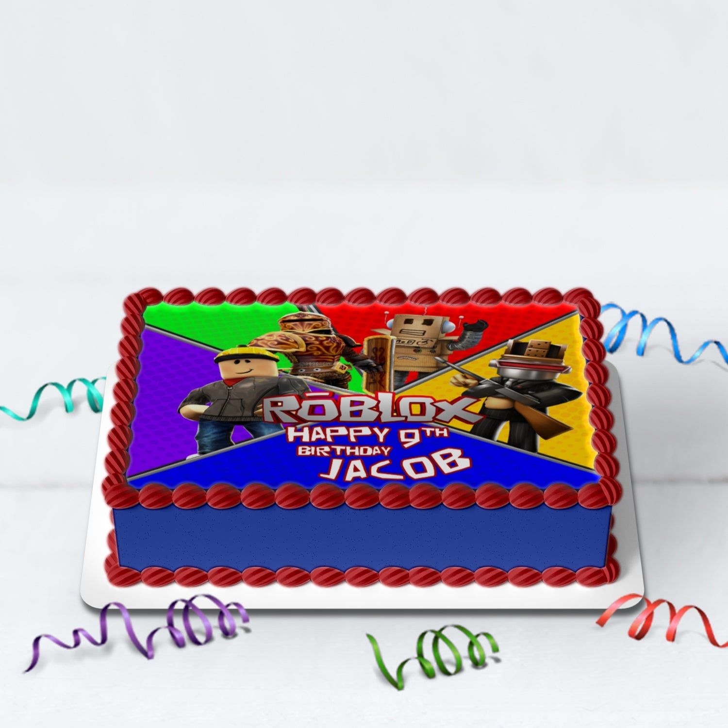 1500x1500 Rectangle Roblox Personalized Cake Image Your Party Memorable