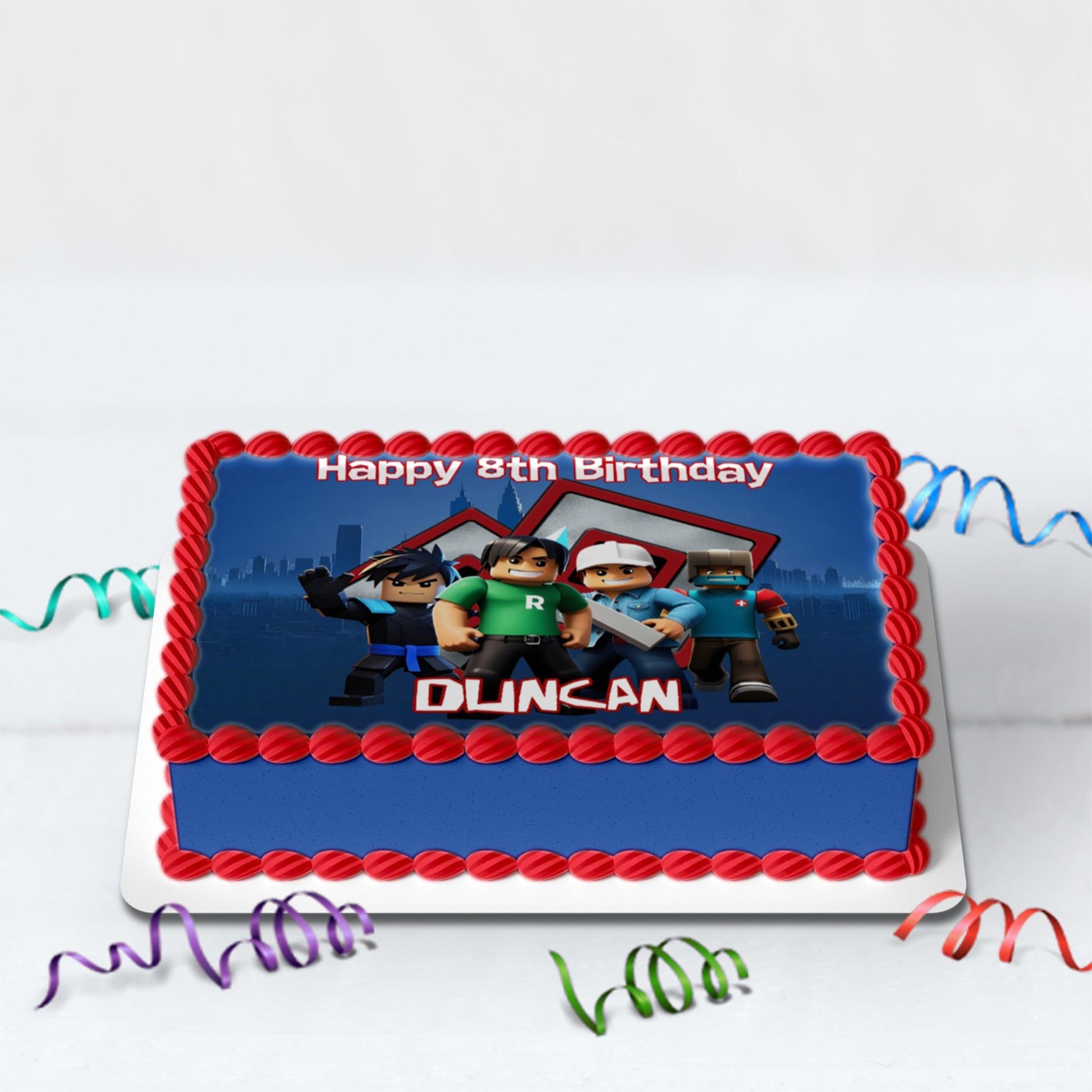 1946x1946 Rectangle Roblox Personalized Cake Image for Larger Cakes and Celebrations
