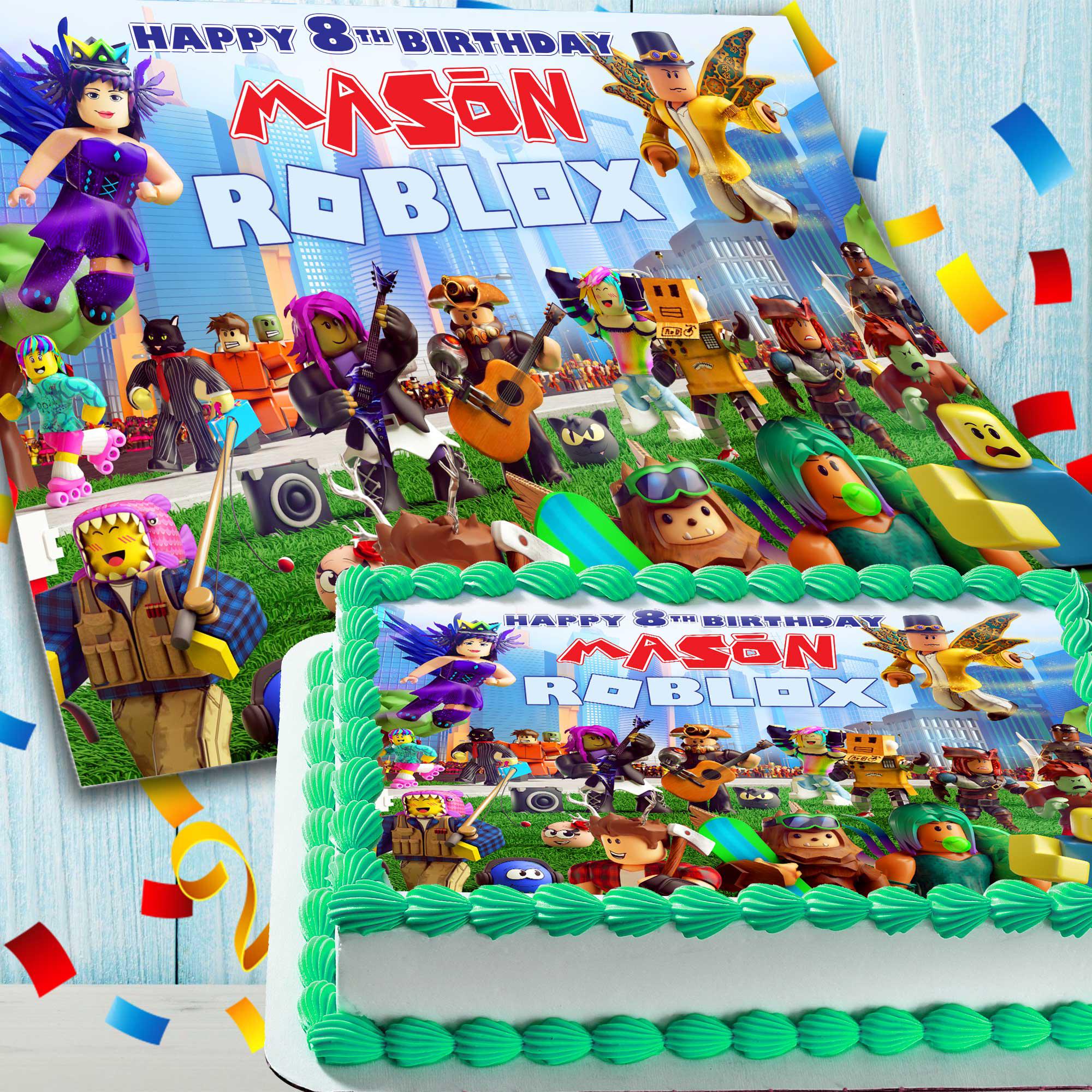 2000x2000 Roblox Birthday Cake Topper