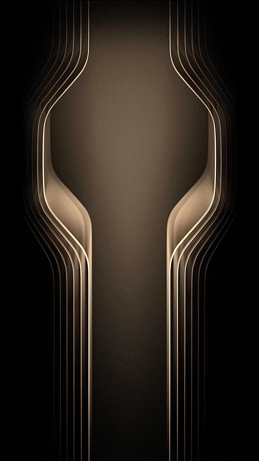 1080x1920 Golden Wallpaper 4K, Symmetry, Dark background