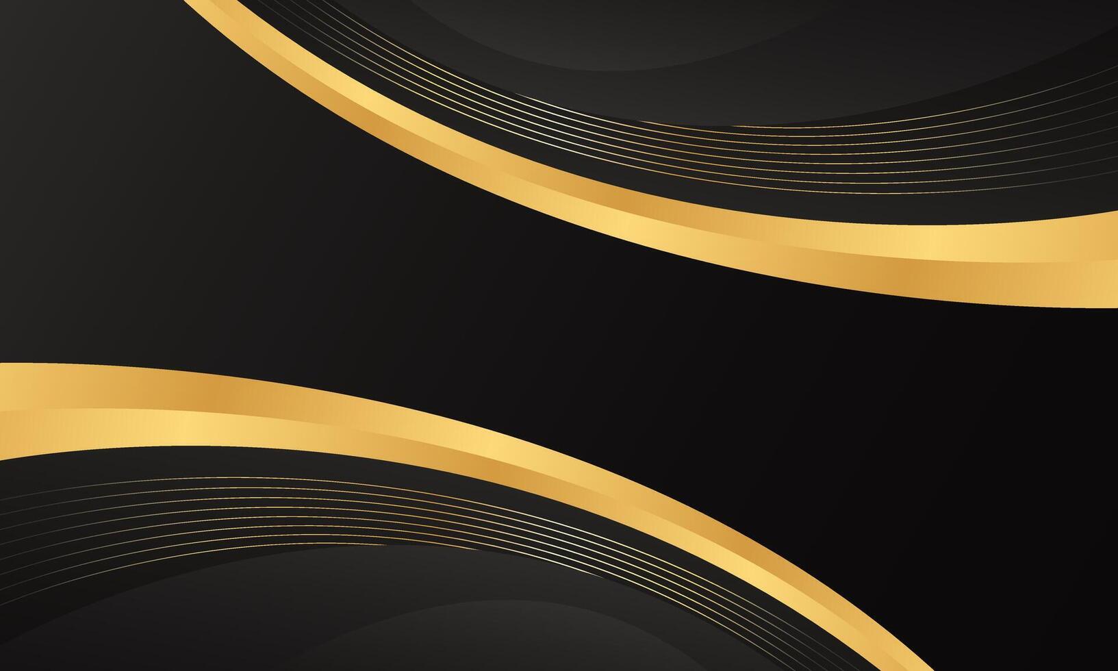 1633x980 Elegant black gold luxury curved background. Modern wallpaper