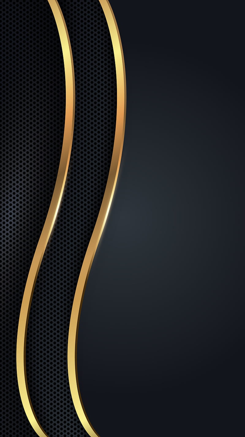 800x1422 Dark Abstract Gold, abstract, background, black, dark, gold, golden, metal, HD phone wallpaper