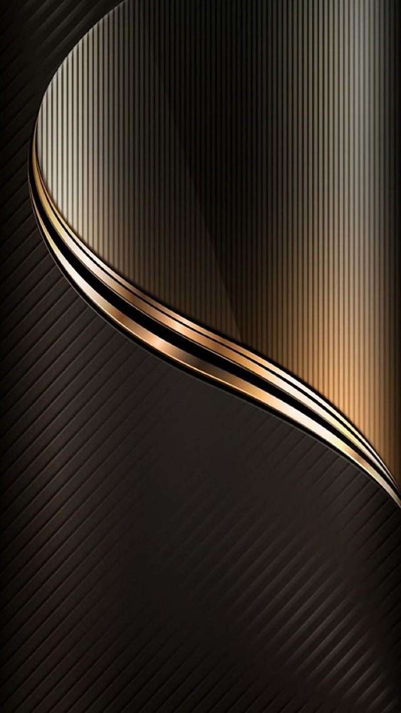 800x1422 Pattern, abstract, black gold edge, HD phone wallpaper