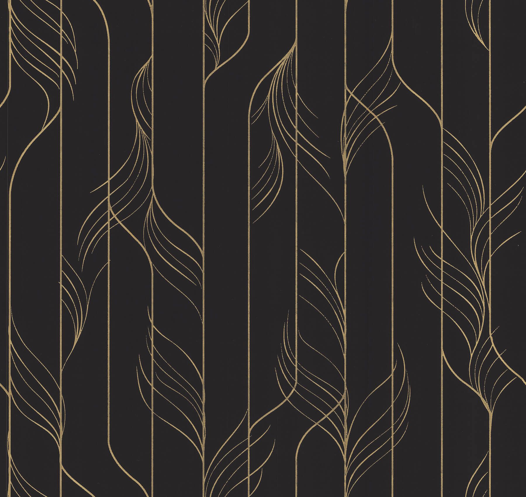 1800x1699 York Wallcoverings. Black & Gold Elemental Thread Wallpaper