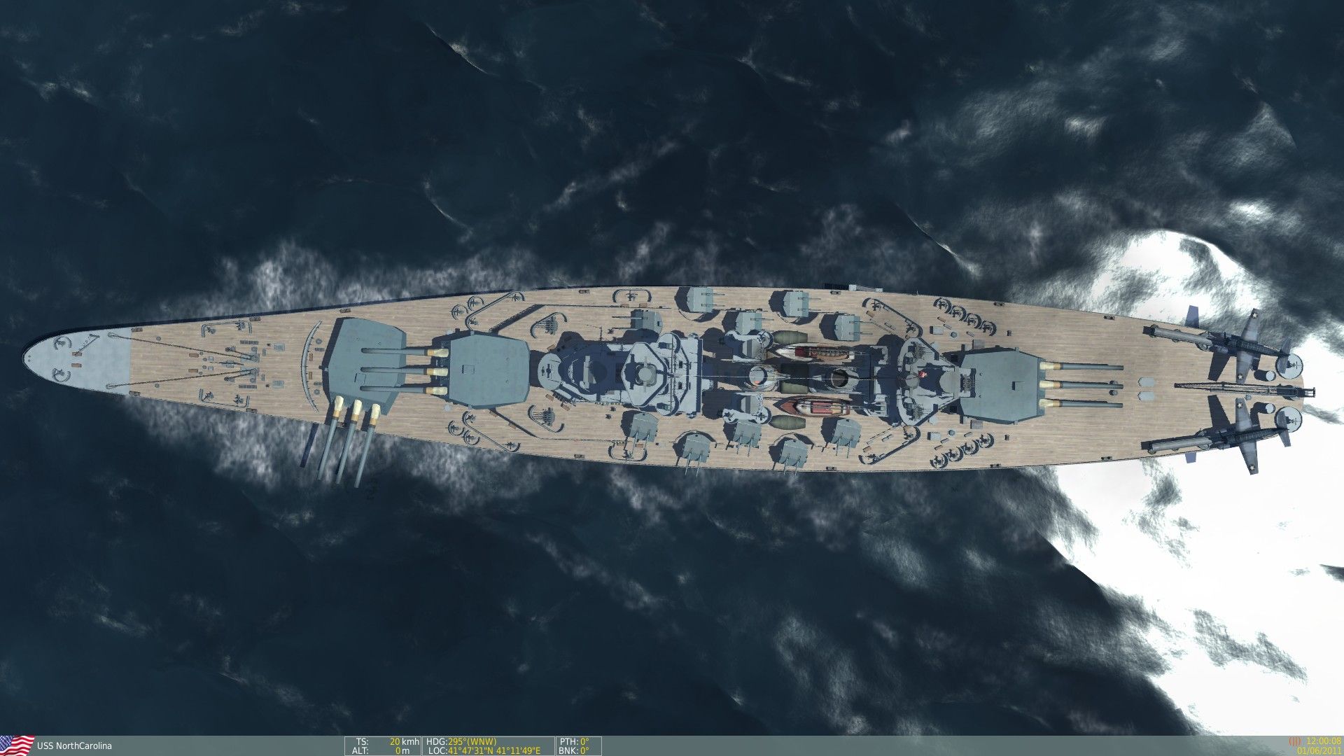 1920x1080 North Carolina Battleship
