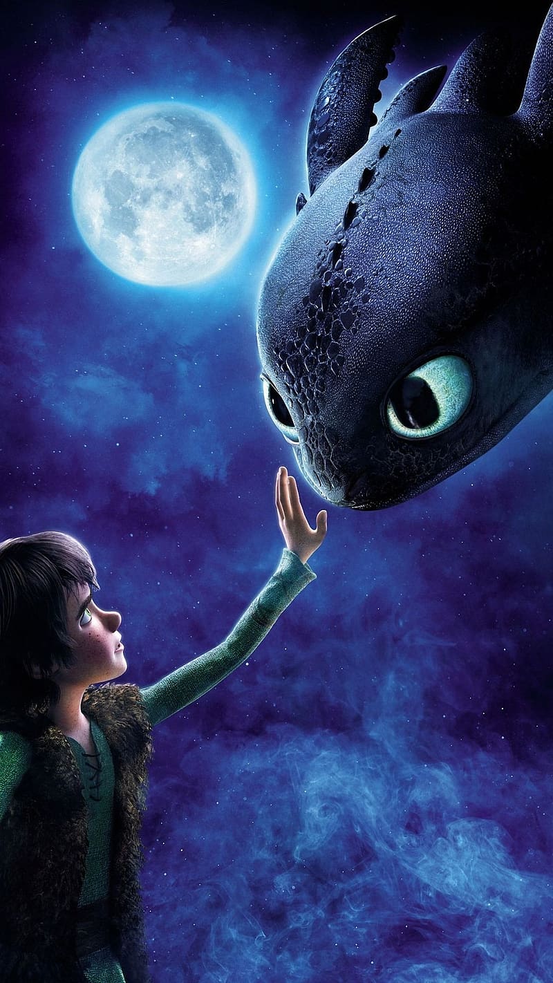 800x1422 HD animated night fury wallpaper