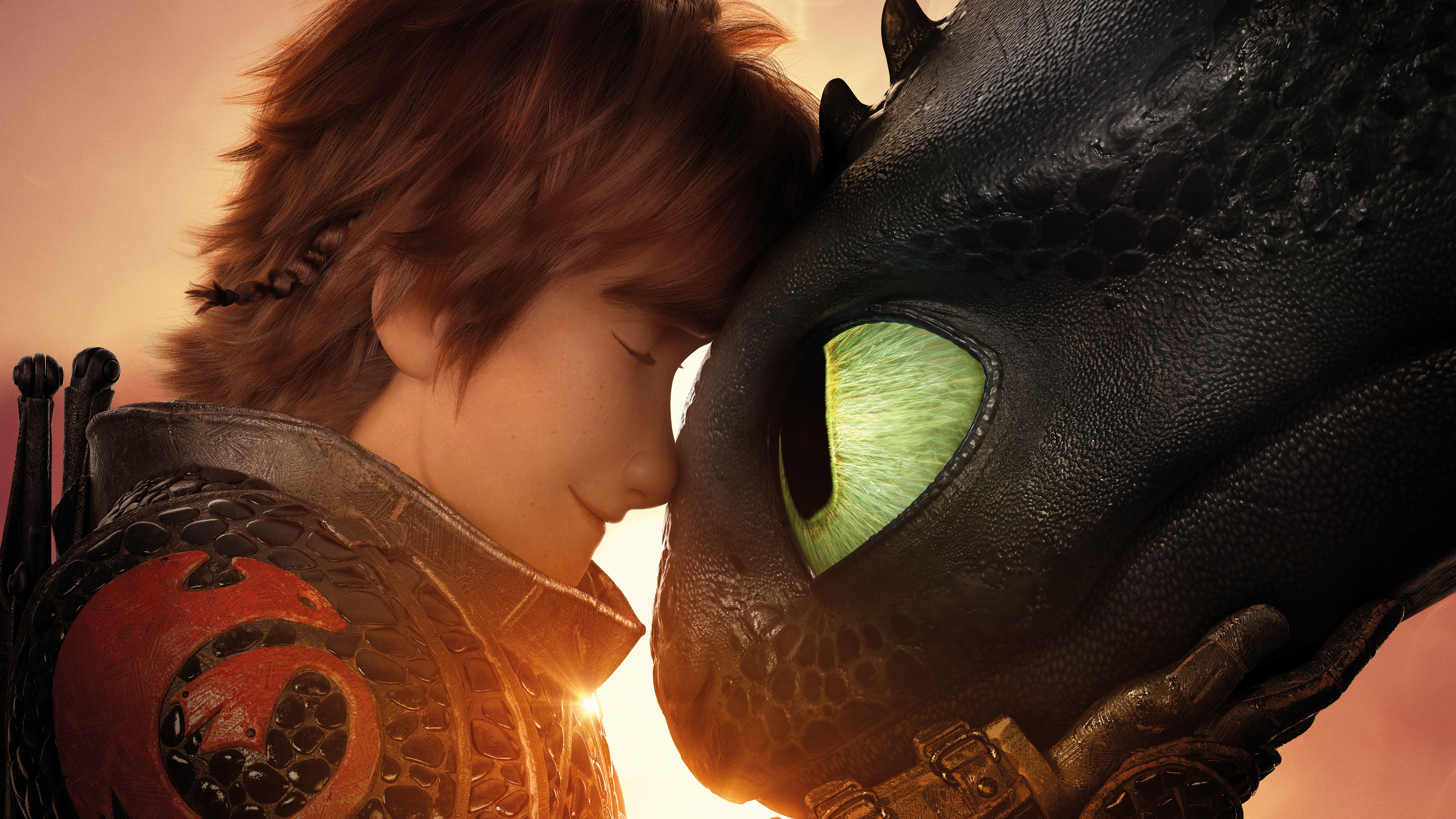 7680x4320 How to Train Your Dragon 3 Hiccup Night Fury 4K 8K Wallpaper