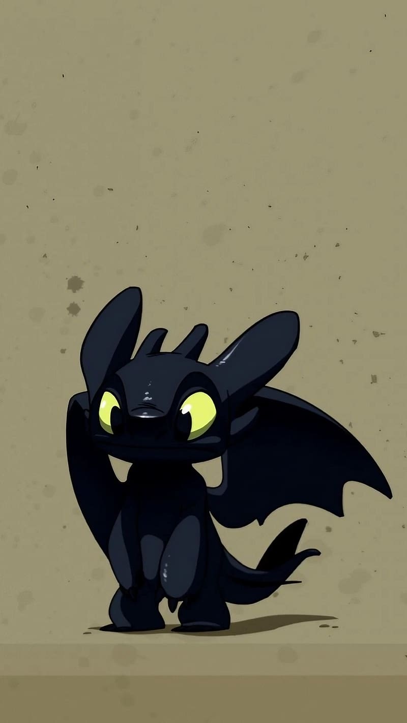 800x1422 How To Train Your Dragon, Night Fury Cartoon, animated night fury, night fury, HD phone wallpaper