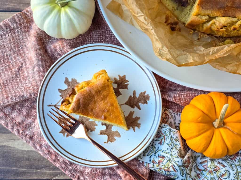1024x768 Easy Pumpkin Basque Cheesecake