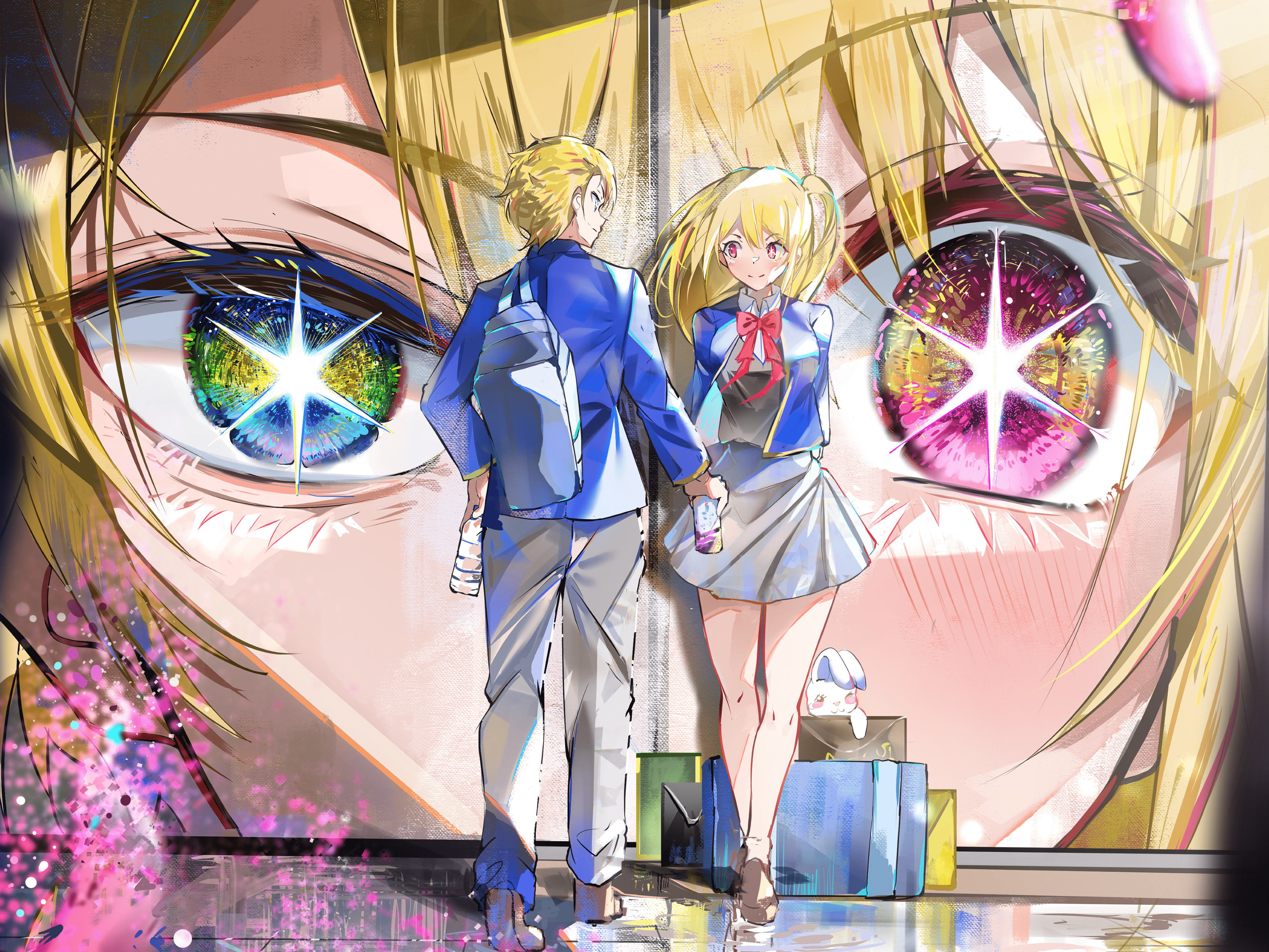 3945x2959 Oshi no Ko: Ruby & Aquamarine Hoshino 4K Ultra HD Wallpaper by そんぶんx2959