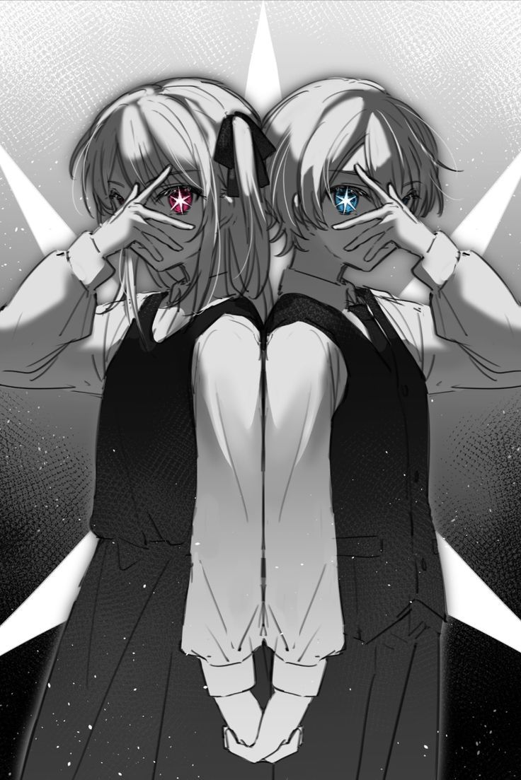 736x1103 Aqua and Ruby Oshi no Ko Wallpaper