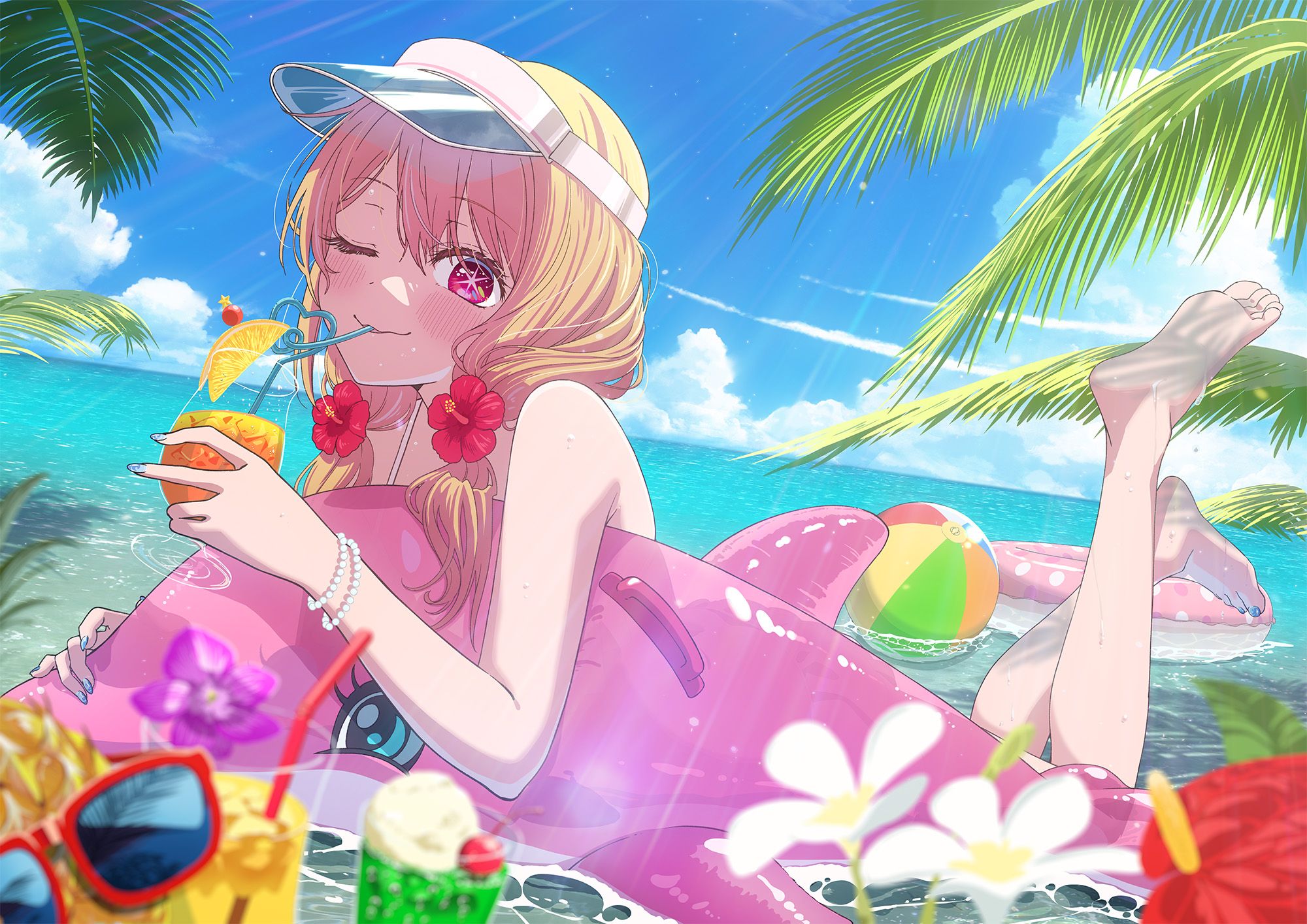 2000x1415 Ruby Enjoys the Sea and Sun in OSHI NO KO Summer Visual