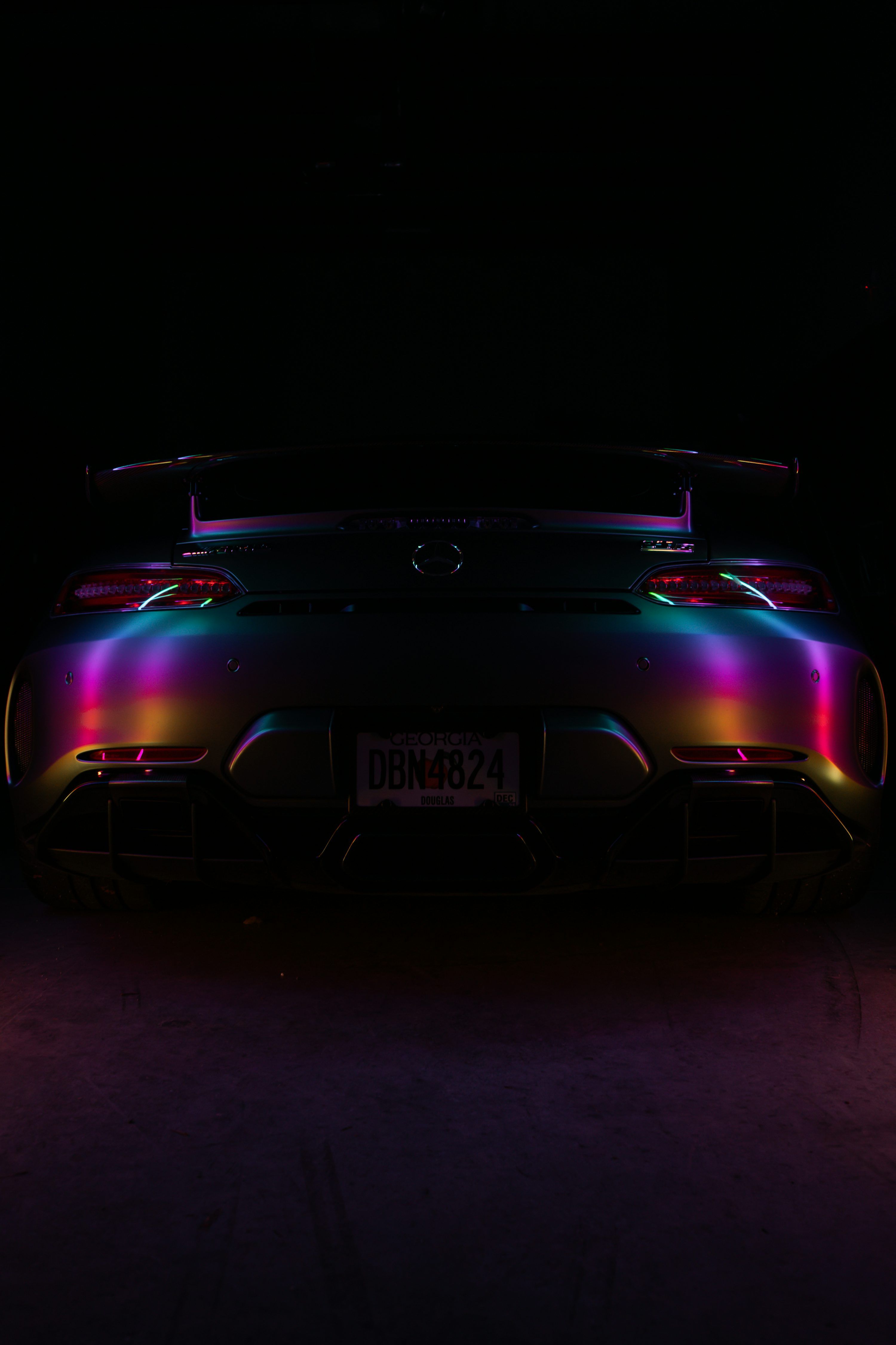 3000x4500 A car with a neon light painted on it