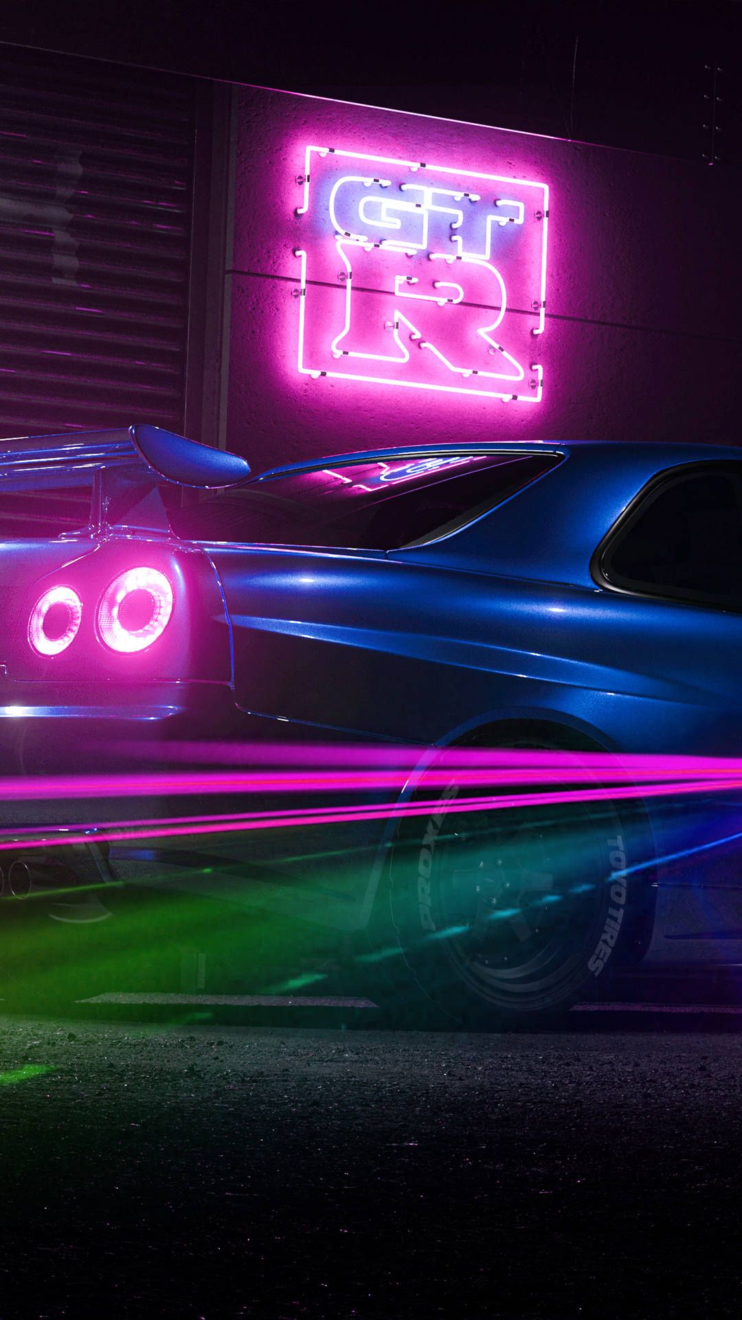 1080x1920 Neon Car iPhone Wallpaper
