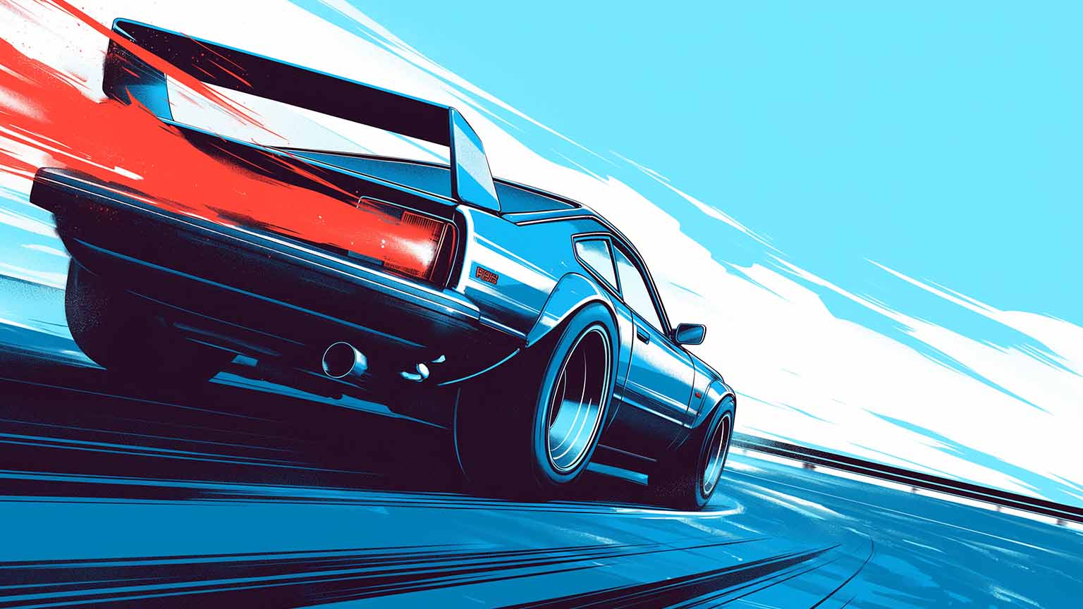1536x864 Fast Car Night Drive Neon Lights Desktop Wallpaper