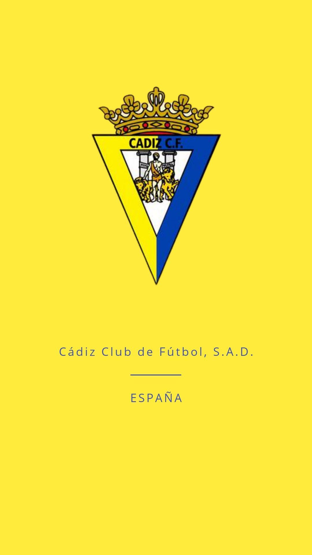 1080x1920 Escudo del Cádiz Club de Fútbol. Escudo del cadiz cf, Fondo futbol, Fondos de pantalla para celular