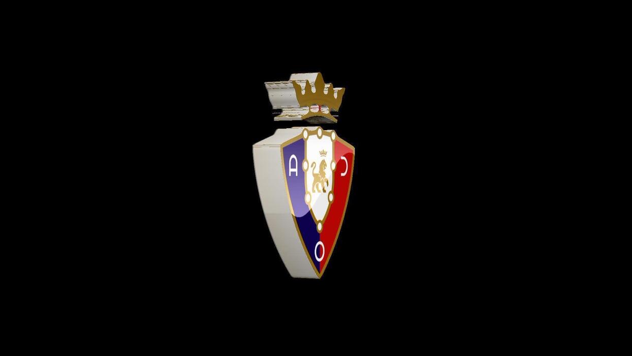 1244x700 Editable 3D CA Osasuna Logo Popup Overlay for Stock and Social Media Content