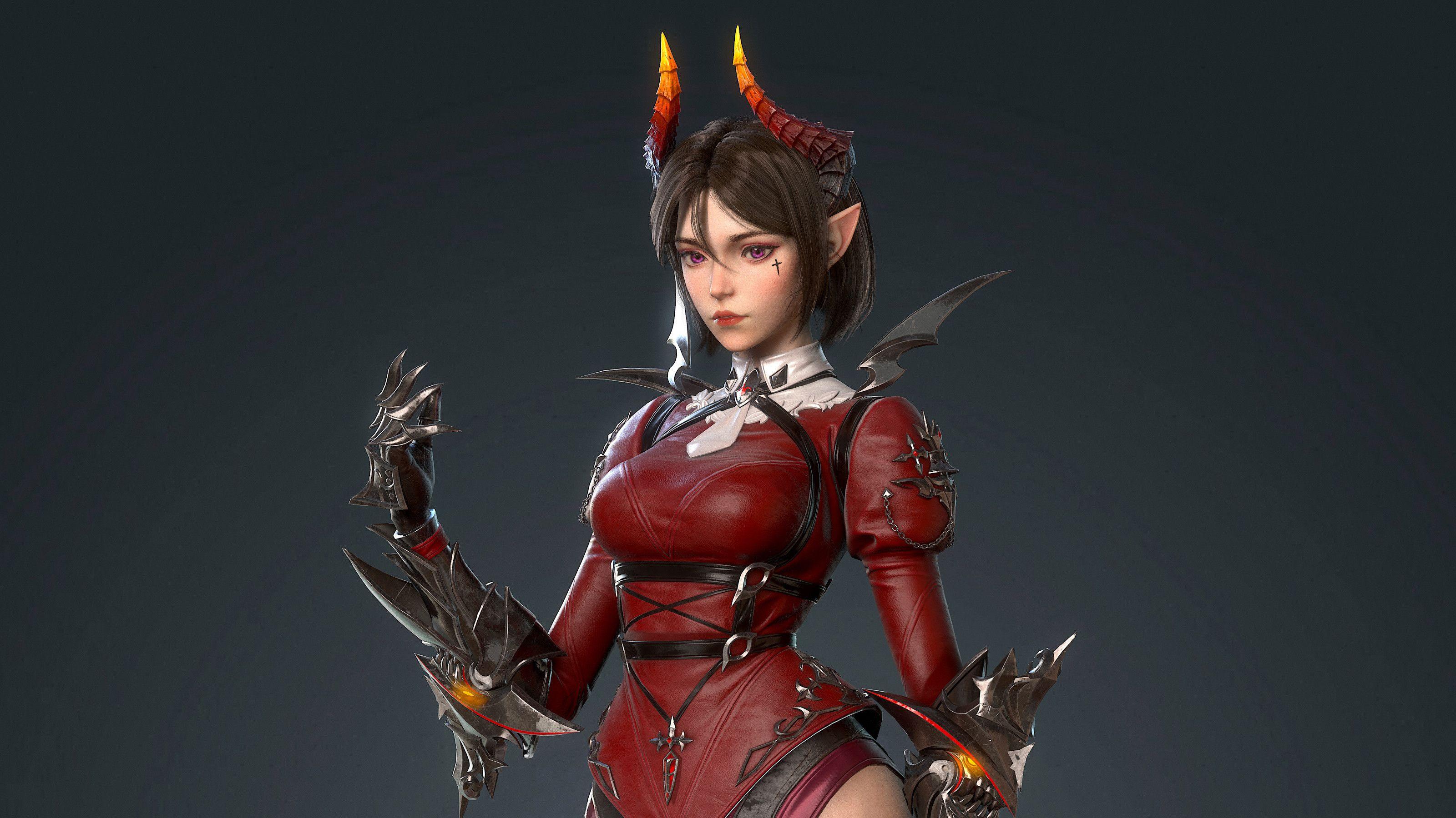 3200x1800 Elf Anime Warrior Girl 4k, HD Artist, 4k Wallpaper, Image, Background, Photo and Picture