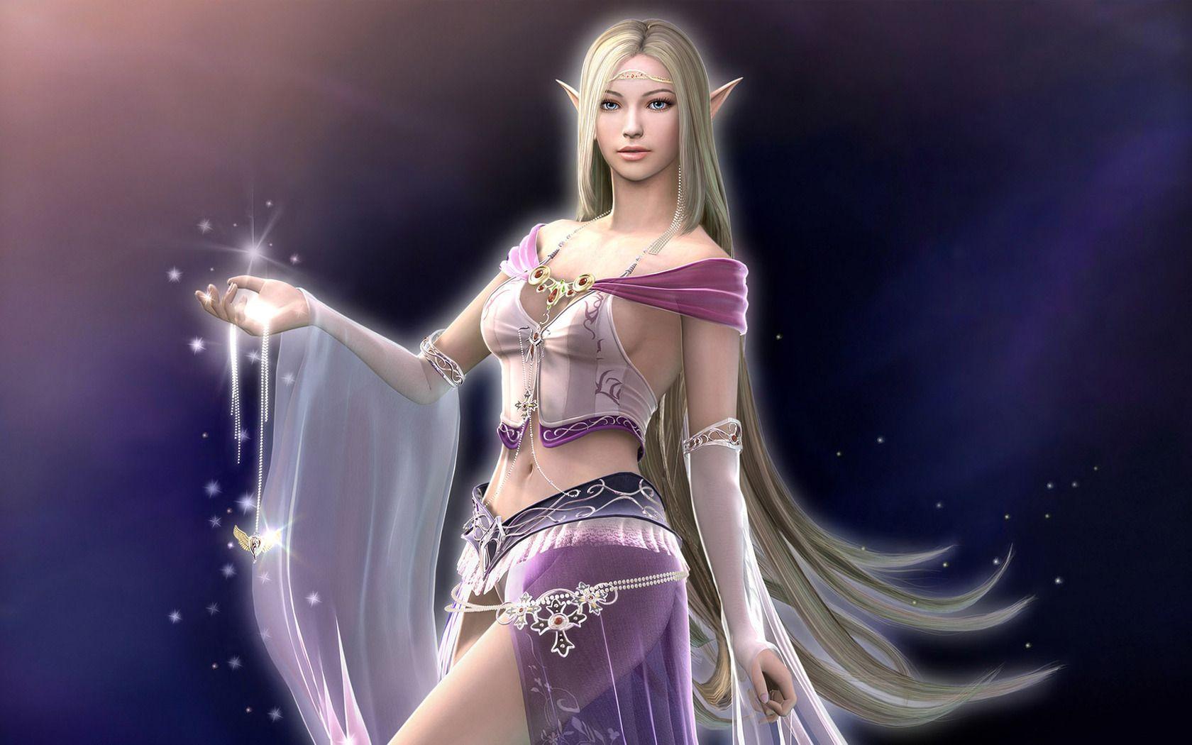 1680x1050 Female Elves Wallpaper