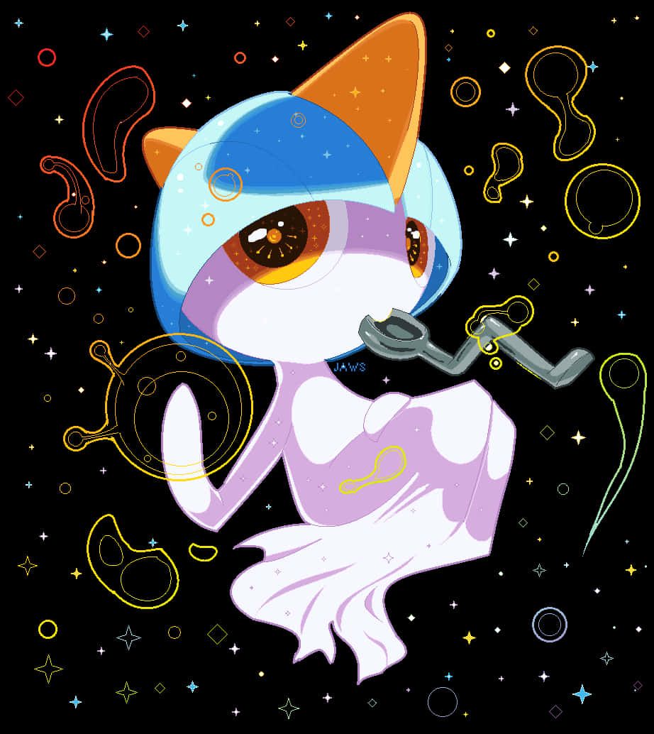 922x1034 Download Shiny Ralts Graphic With Bent Spoon Wallpaper