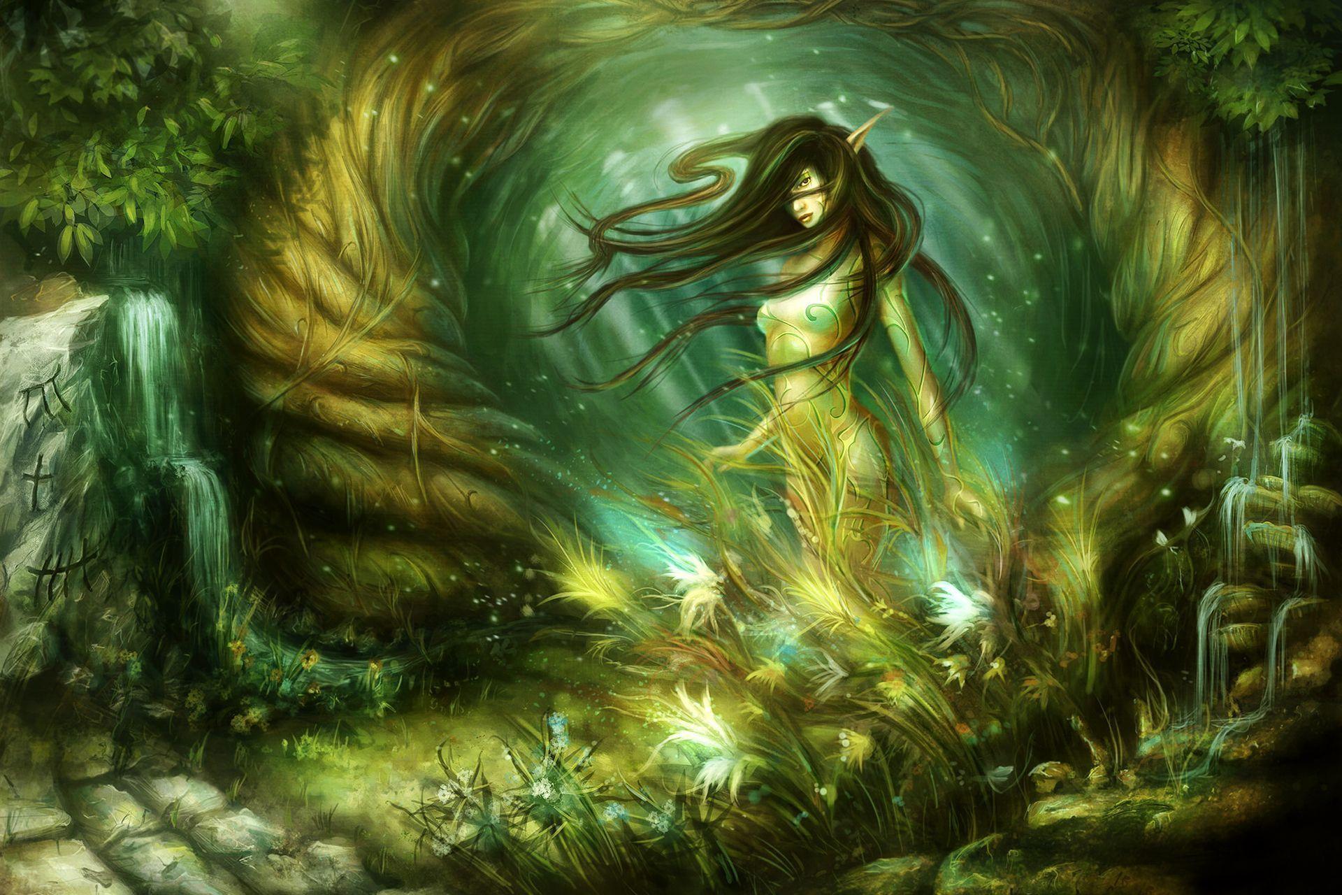 1920x1280 Forest Elf Wallpaper