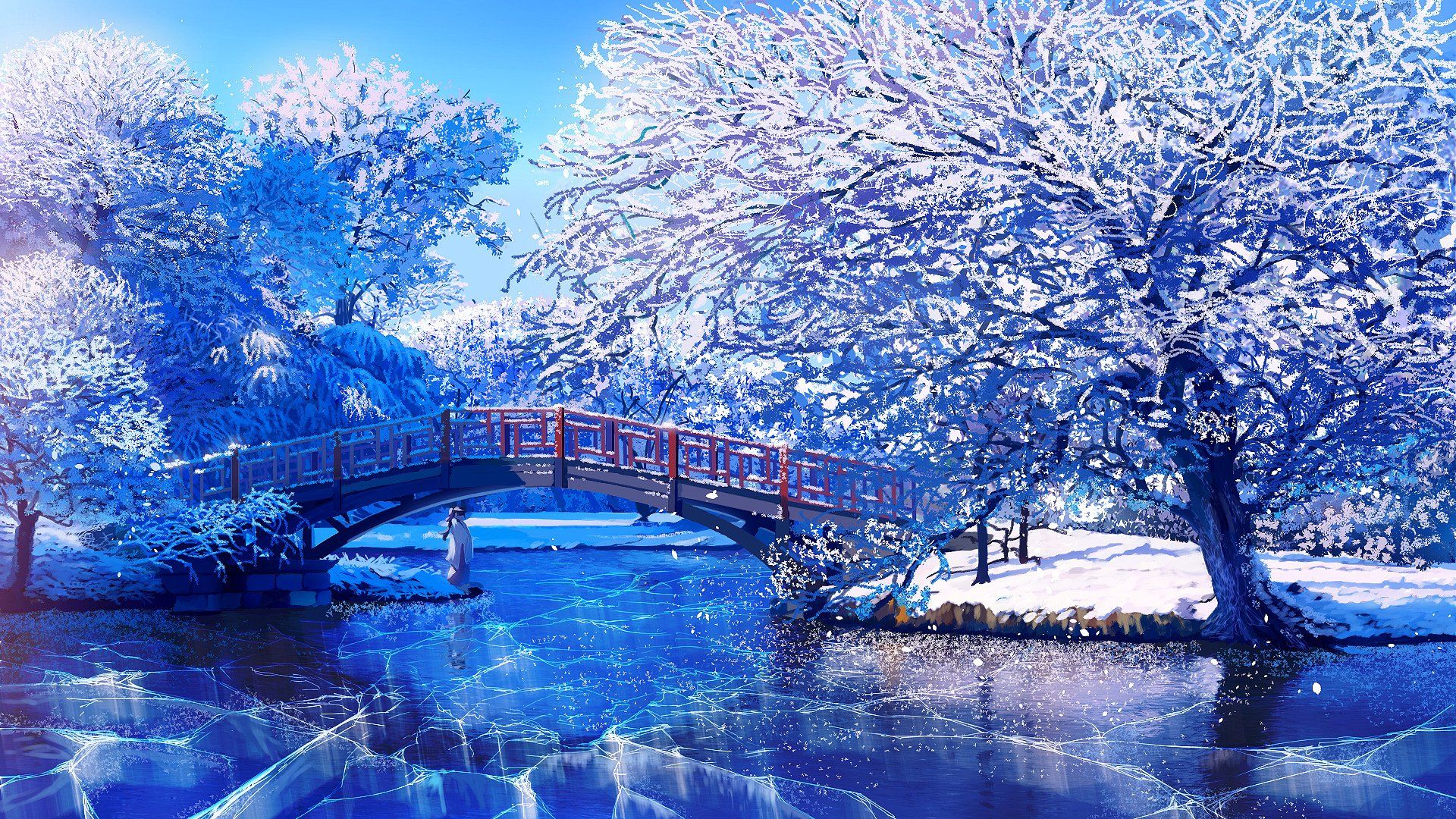 1920x1080 Winter Wonderland Anime HD Wallpaper